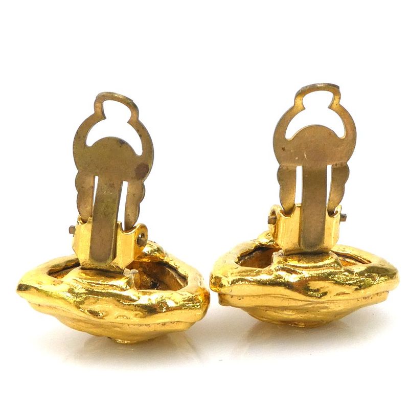 Chanel Earrings CC Logo Gold Plated