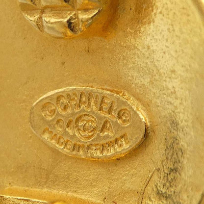 Chanel Earrings CC Logo Gold Plated