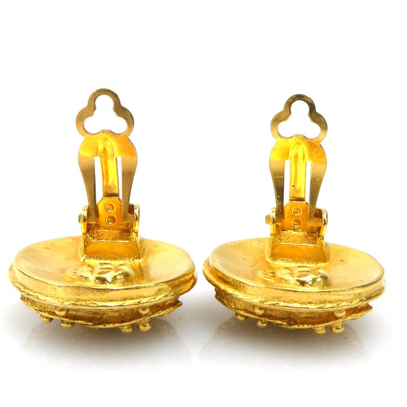 Chanel Earrings CC Logo Gold Plated