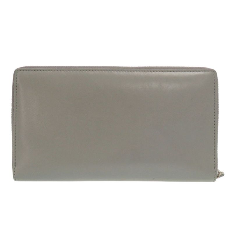 Balenciaga Essential Continental Wallet Leather Gray