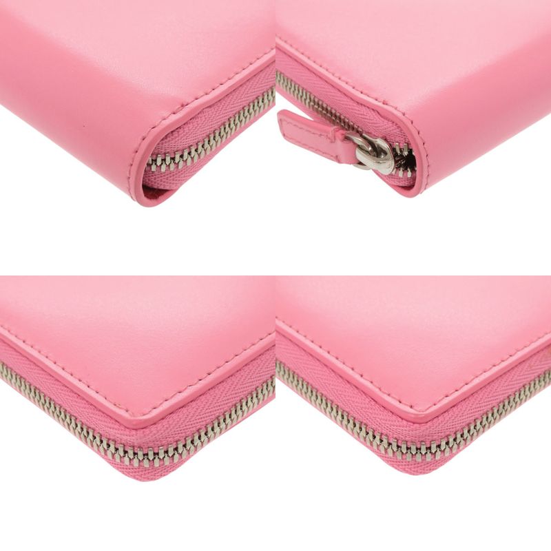 Balenciaga Essential Continental Wallet Leather Pink
