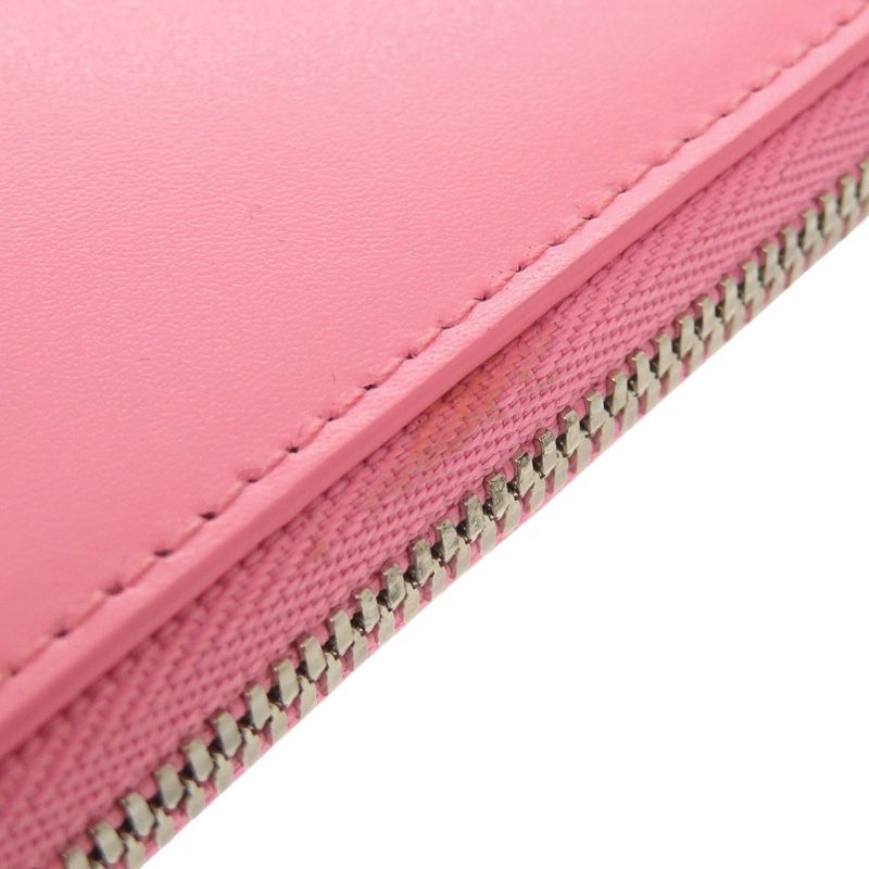 Balenciaga Essential Continental Wallet Leather Pink