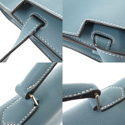 Hermes Kelly Depeche 38 Veau Epsom Blue Jean Silver