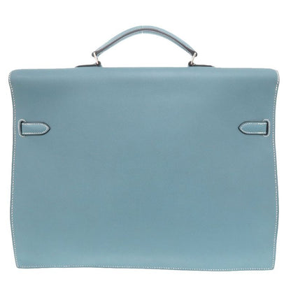 Hermes Kelly Depeche 38 Veau Epsom Blue Jean Silver