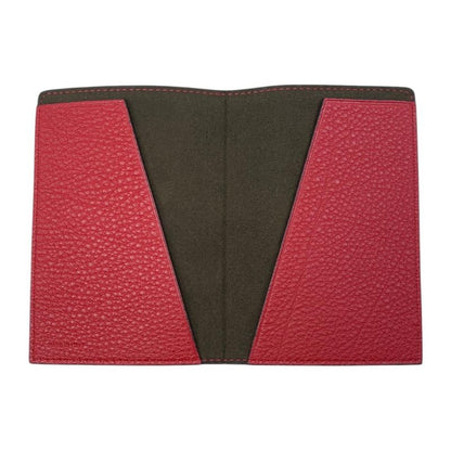 Fendi Passport Case Calf Leather Logo Red