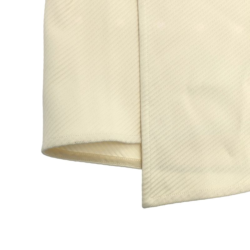 Celine by Phoebe Philo Striped Stitch Rayon Wrap Skirt 2 Ivory 36