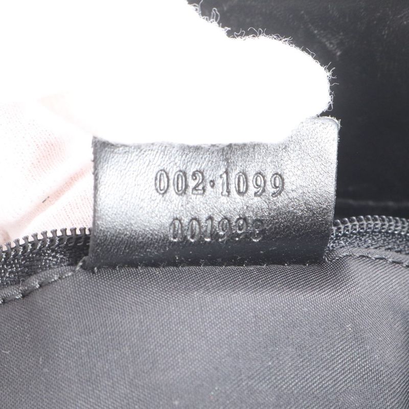 Gucci GG Canvas Leather Tote Shoulder Hand Black Mum