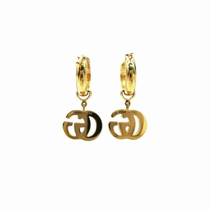 Gucci 18K Yellow Gold Earrings Double Hoop