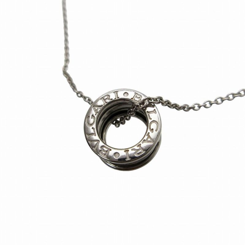 Bvlgari 18K White Gold B-zero One Necklace