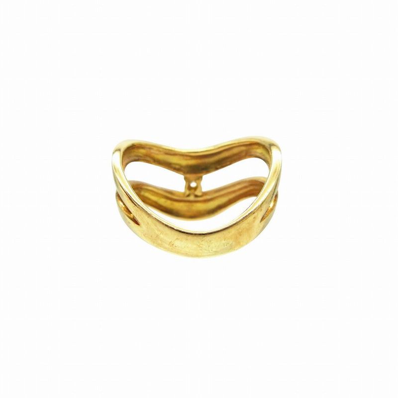 Celine Diamond 18K Yellow Gold 750 Logo Ring