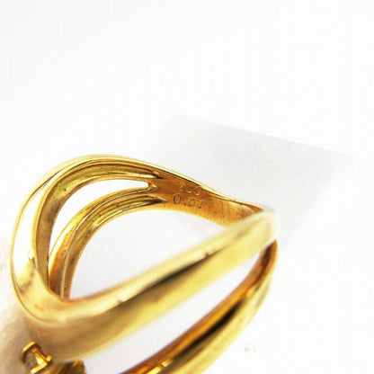 Celine Diamond 18K Yellow Gold 750 Logo Ring