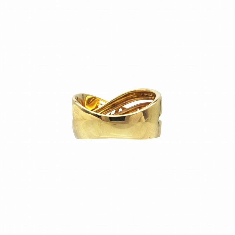 Celine Diamond 18K Yellow Gold 750 Logo Ring
