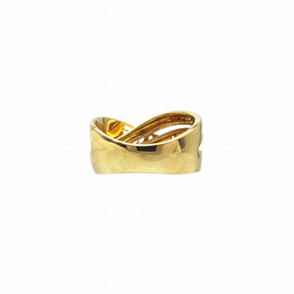 Celine Diamond 18K Yellow Gold 750 Logo Ring