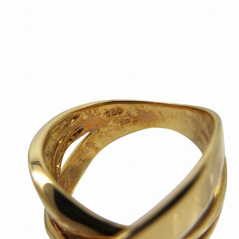 Celine Diamond 18K Yellow Gold 750 Logo Ring