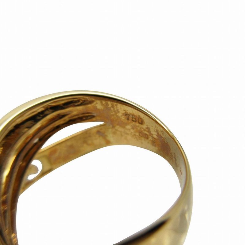 Celine Diamond 18K Yellow Gold 750 Logo Ring