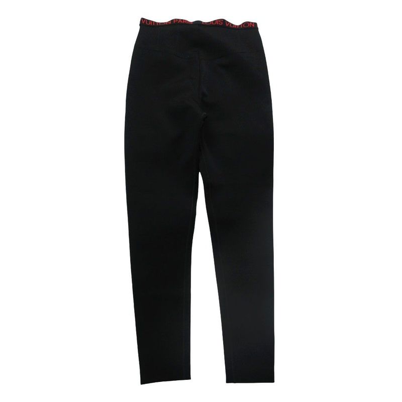 Louis Vuitton Logo Leggings Pants Stretch Jersey Training Wear 34 XS