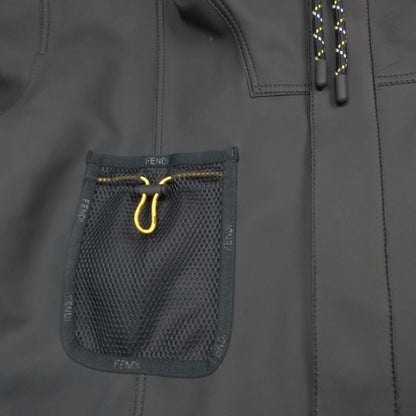 Fendi Hoodie Raincoat Jacket Coding Logo Patch 56 Black