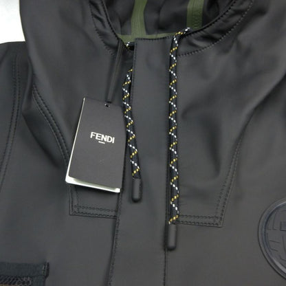 Fendi Hoodie Raincoat Jacket Coding Logo Patch 56 Black