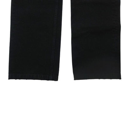 Balenciaga Black Denim Pants Distressed Button Fly Jeans 25