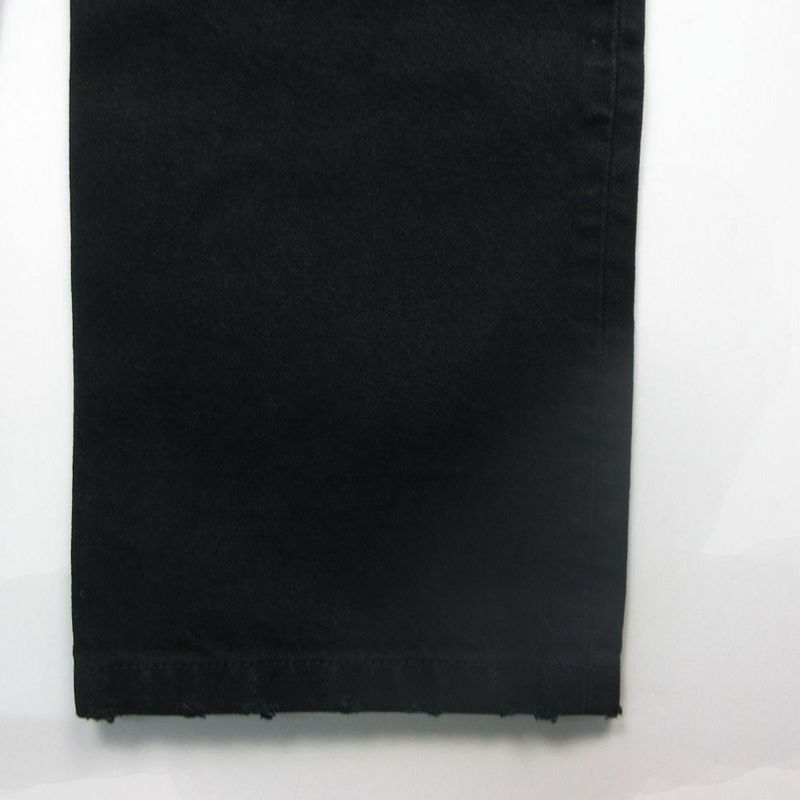 Balenciaga Black Denim Pants Distressed Button Fly Jeans 25