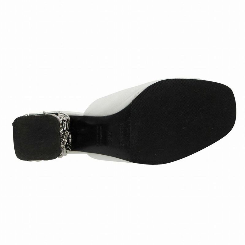 Hermes Sandals Mule Glossy 60 Chaine D'ancre Motif Leather Shoes 35.5