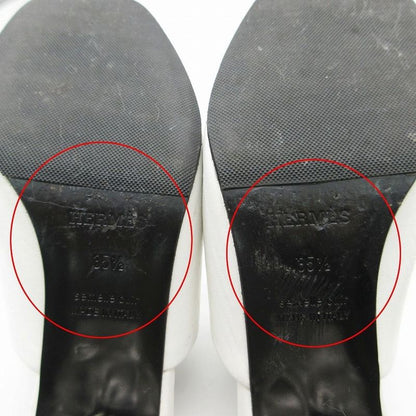 Hermes Sandals Mule Glossy 60 Chaine D'ancre Motif Leather Shoes 35.5