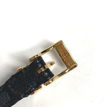 Gucci Bracelet GG Logo Leather Black