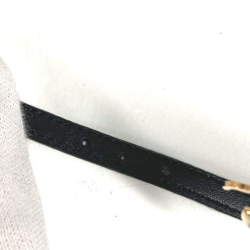 Gucci Bracelet GG Logo Leather Black