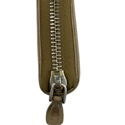 Prada Wallet Ivory Zip Around Leather