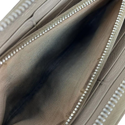 Prada Wallet Ivory Zip Around Leather