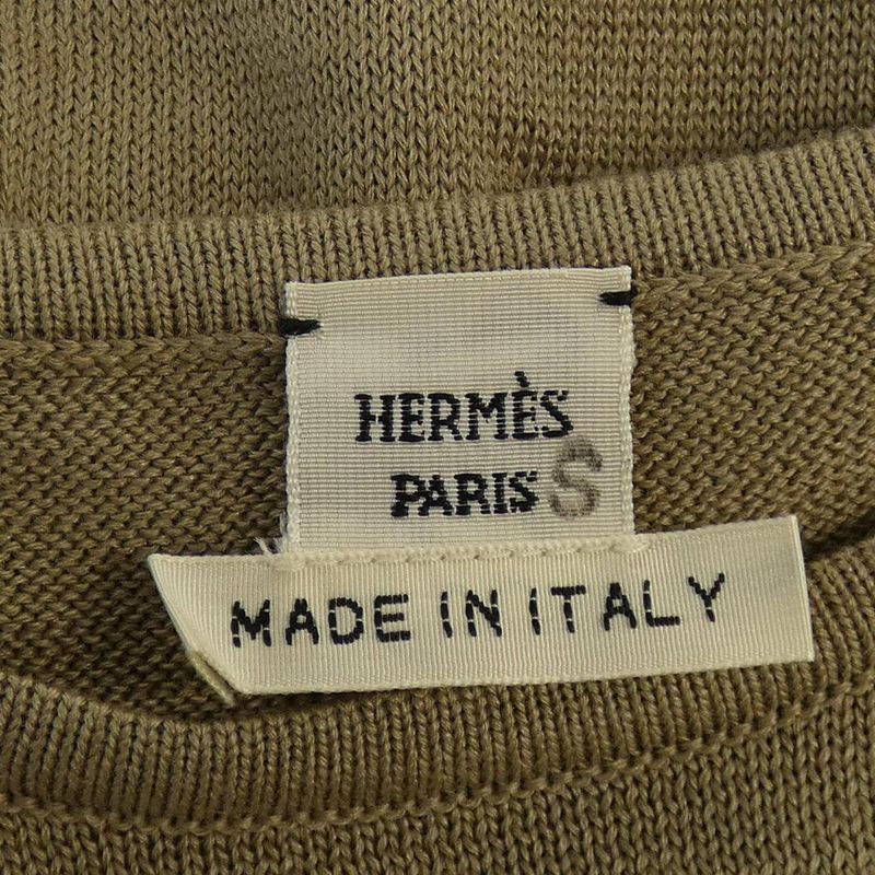 Hermes Knit Top Silk Beige
