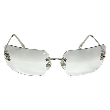 Chanel Sunglasses Light Gray Silver CC Logo