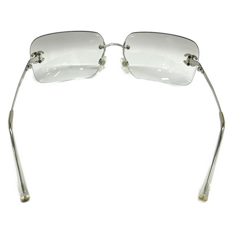 Chanel Sunglasses Light Gray Silver CC Logo