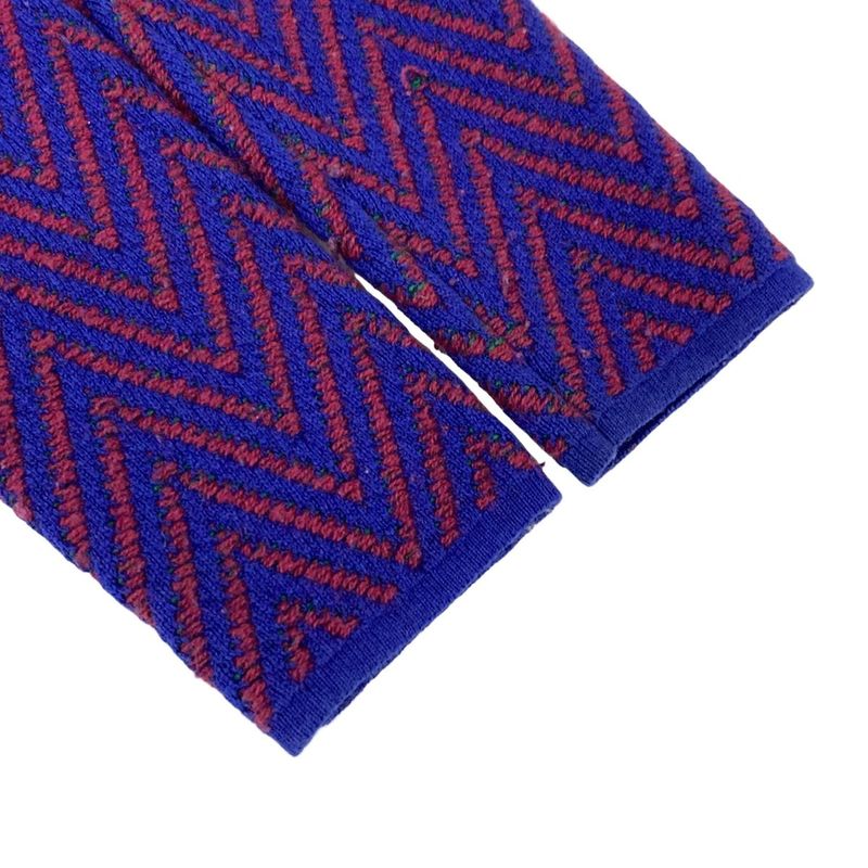 Chanel Dress 34 S Blue Red Green Cashmere CC Logo