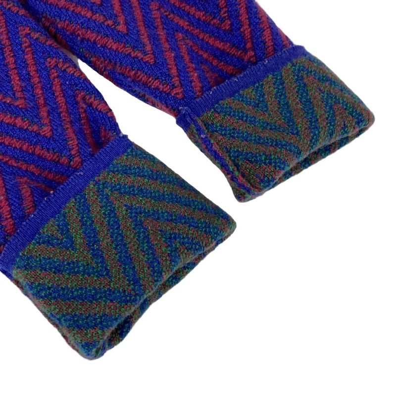 Chanel Dress 34 S Blue Red Green Cashmere CC Logo