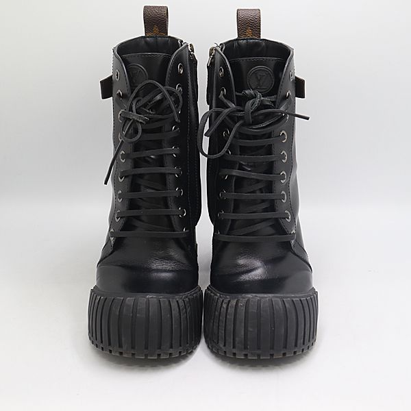 Louis Vuitton Monogram Ruby Line 37 Leather Short Boots