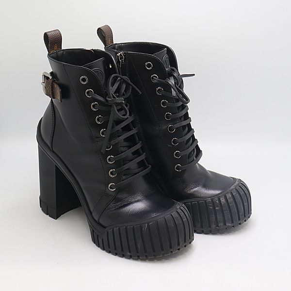 Louis Vuitton Monogram Ruby Line 37 Leather Short Boots