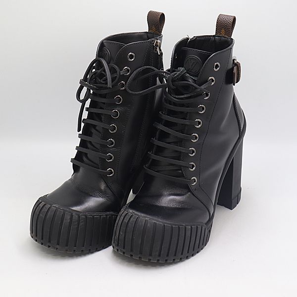 Louis Vuitton Monogram Ruby Line 37 Leather Short Boots