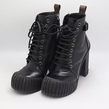 Louis Vuitton Monogram Ruby Line 37 Leather Short Boots