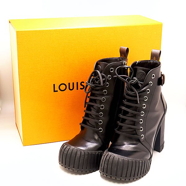 Louis Vuitton Monogram Ruby Line 37 Leather Short Boots