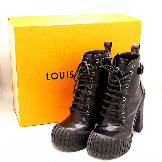 Louis Vuitton Monogram Ruby Line 37 Leather Short Boots
