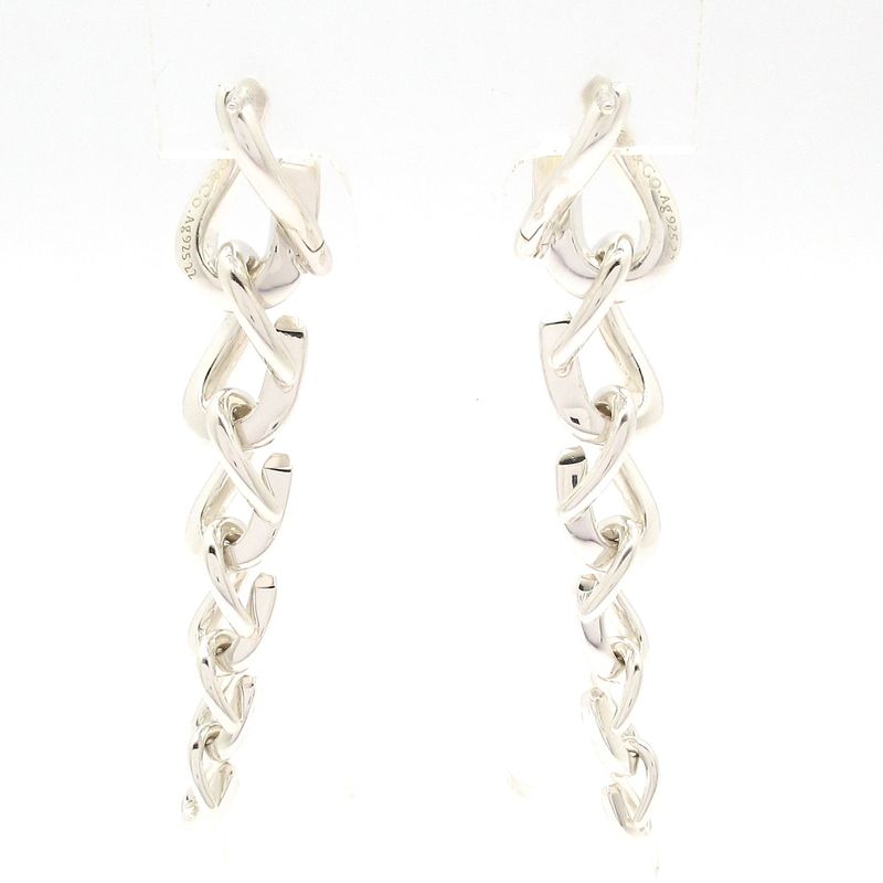 Tiffany & Co. Earrings Forge Drop Link Silver