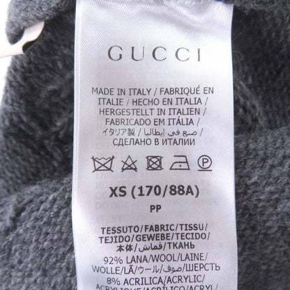 Gucci Wool Jumbo GG Logo All Over Pattern Long Sleeve Knit Cardigan
