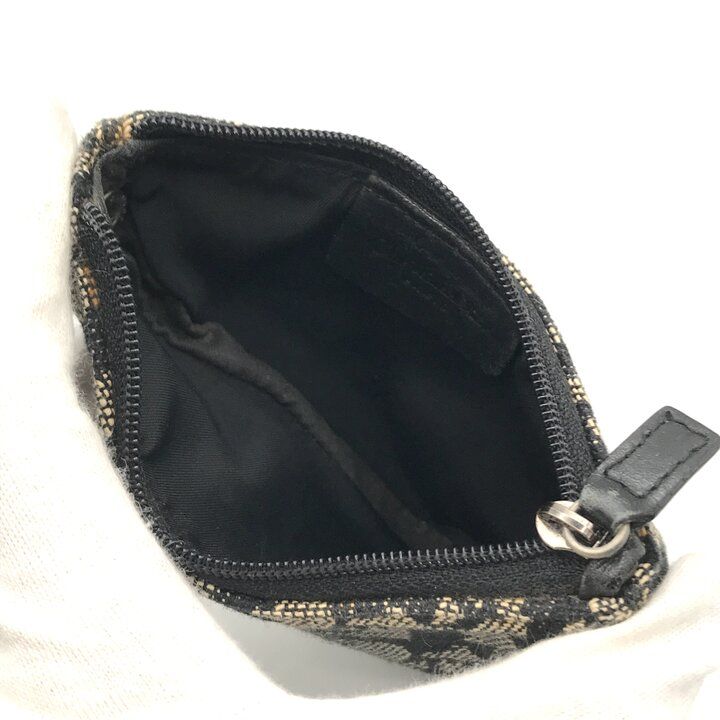 Dior Trotter Saddle Canvas Pouch Coin Case Purse Black