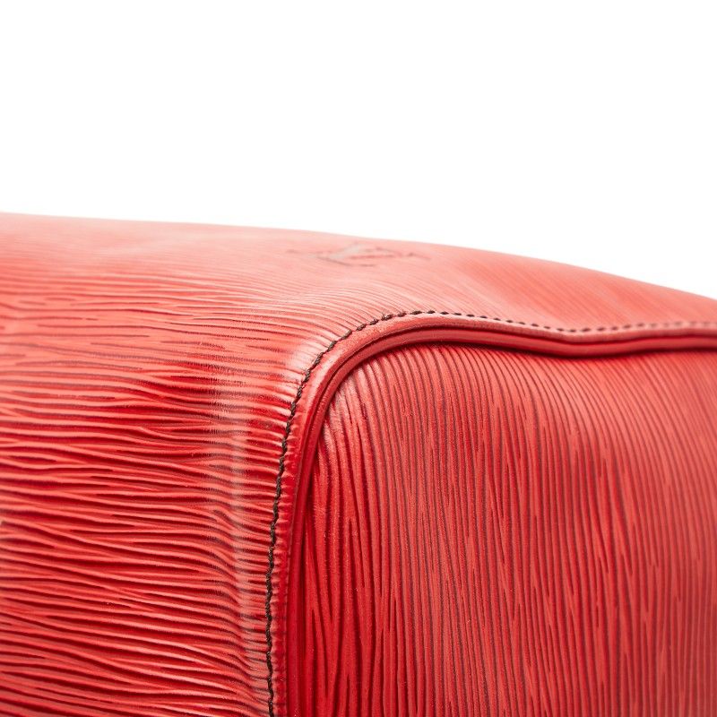 Louis Vuitton Epi Speedy 40 Boston Bag Castilian Red Leather