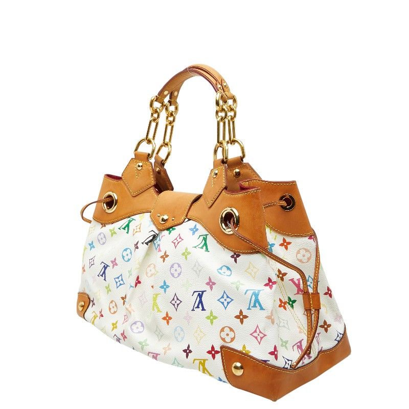 Louis Vuitton Monogram Multicolor Ursula Bronze White Leather