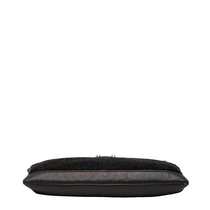 Balenciaga Classic Clip M Clutch Black Suede Leather