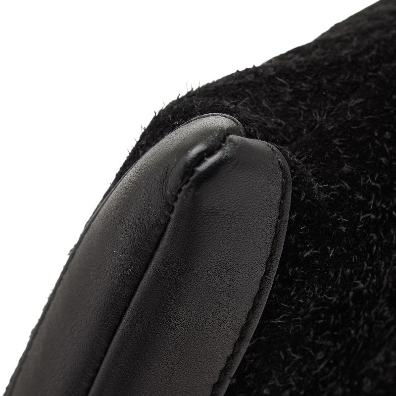 Balenciaga Classic Clip M Clutch Black Suede Leather