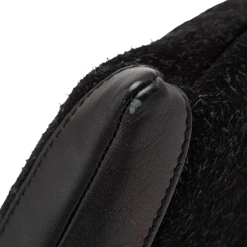 Balenciaga Classic Clip M Clutch Black Suede Leather