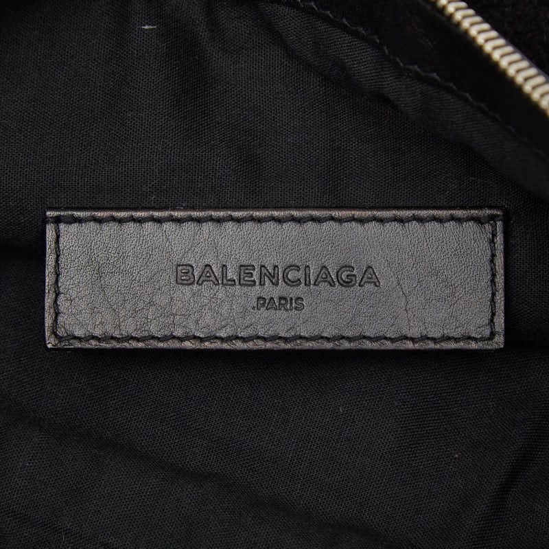 Balenciaga Classic Clip M Clutch Black Suede Leather